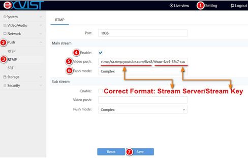 جهاز تشفير EXVIST H.265 1080P 60fps PoE VGA مع حلقة VGA للبث المباشر، ومؤتمرات الفيديو، وCCTV، واللافتات الرقمية - يدعم RTMP، وRTSP، وHLS، وUDP، ومتوافق مع ONV/HK. in Kuwait