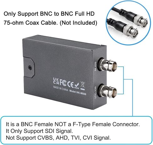 Anber-Tech SDI إلى HDMI Converter، SDI إلى HDMI Audio De-embedder يدعم 3G-SDI، HD-SDI، اكتشاف التنسيق التلقائي SD-SDI وجهاز دمج الصوت الاستريو، حلقة الدعم (رمادي) in Kuwait