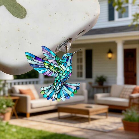 Stained Glass Hummingbird Dust Plug Acrylic Charms for electronic products,Type-C Charging Port Dust Plugs Pendant Compatible with E-Reader Phone Tablet, Gift for Christmas, Birthday, Anniversary Day in Saudi Arabia