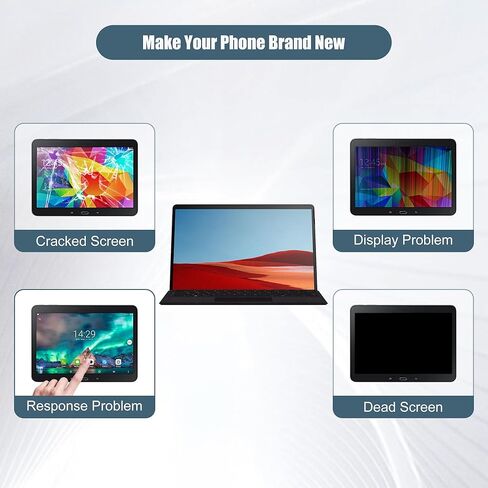 مجموعة محول رقمي لشاشة LCD بديلة تعمل باللمس متوافقة مع Microsoft Surface Pro X 13 مع الأدوات (أسود) in Saudi Arabia