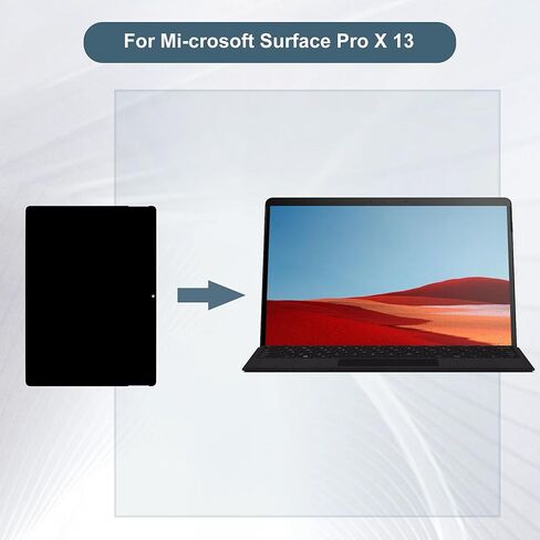 مجموعة محول رقمي لشاشة LCD بديلة تعمل باللمس متوافقة مع Microsoft Surface Pro X 13 مع الأدوات (أسود) in Saudi Arabia