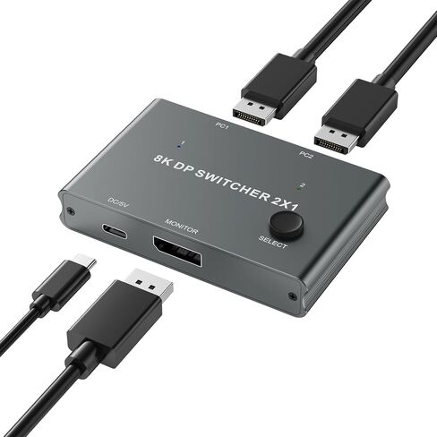 محول HDMI 3 في 1 مخرج [8K@30 هرتز، HDMI 2.1، HDCP 2.3، HDR]، يدعم DTS، Dolby، يعمل مع PS5/Xbox/Switch/Roku/TV Stick/جهاز العرض in Kuwait