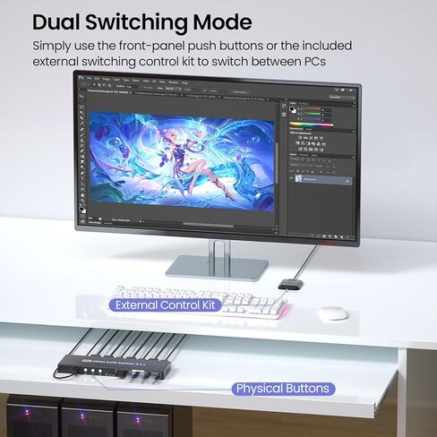 8K60Hz 4K120Hz HDMI KVM Switch 1 Monitor 3 Computers, USB3.0 3 Port KVM Switch with 4 Port USB 3.0 Hub for 3 PCs Share 1 Set of Keyboard, Mouse and 1 Monitor in Saudi Arabia