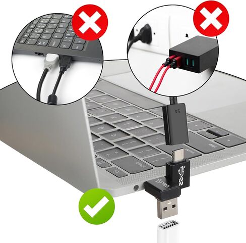 4 Pack 90 Degree USB C Adapter, USB 3.1 Male to Male Right Angle 10Gbps Up & Down Bend Aluminum Alloy for Laptop Phone in Saudi Arabia