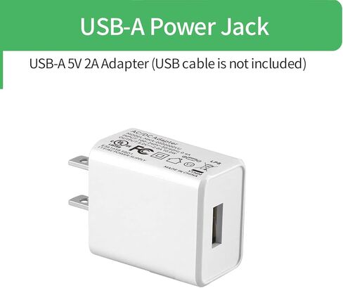 5V USB Power Adapter,USB Wall Charger Block Plug Box 5V 2A AC to USB Power Adapter for iPhone,Watch Series Kindle and More,Home & Travel Use,UL Listed, FCC,2-Pack White in Saudi Arabia