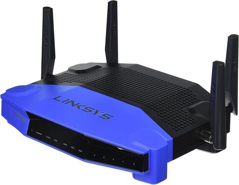 لينكسيس WRT1900AC ثنائي النطاق + واي فاي راوتر لاسلكي مع منافذ جيجابت وUSB 3.0 وeSATA، واي فاي ذكي يمكن التحكم في شبكتك من أي مكان in Saudi Arabia