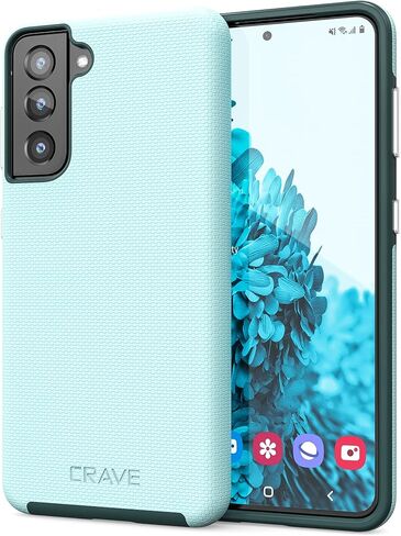 Crave for Galaxy S21 Case, Shockproof Protection Dual Layer Case for Samsung Galaxy S21 5G (6.2 inch) - Forest Green in Saudi Arabia