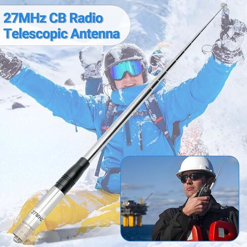 CB Antenna 27MHz Telescopic SMA-Female, ham Radio Antenna Compatible with Radtel RT-950 PRO RT-860 RT-880 RT-880G, Compatible for Bajeton BJ-7800 BJ-8300 BJ-9000 Handheld cb Radio in Kuwait