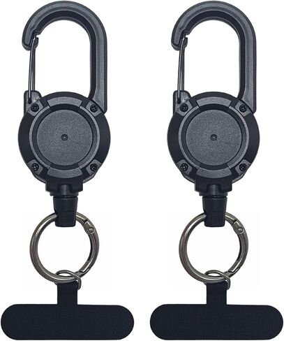 2pc Anti-Drop Phone Tether, Retractable Steel Line Anti-Theft Cellphone Lanyard for Outdoor Hiking, Traveling, Work in Kuwait