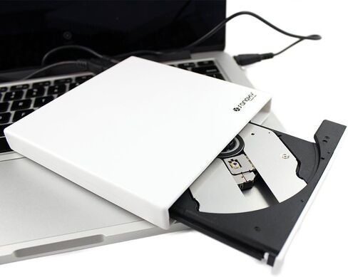 SANOXY® Slim USB 2.0 محرك أقراص مضغوطة USB 2.0 خارجي رفيع لجميع أجهزة الكمبيوتر المحمول (أبيض) in Saudi Arabia