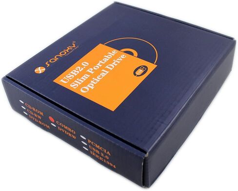 SANOXY® Slim USB 2.0 محرك أقراص مضغوطة USB 2.0 خارجي رفيع لجميع أجهزة الكمبيوتر المحمول (أبيض) in Saudi Arabia