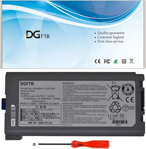 DGFTB New CF-VZSU46 Laptop Battery for Panasonic Toughbook CF-30 CF-31 CF-53 Series CF-VZSU46S CF-VZSU46U CF-VZSU46R CF-VZSU46AU CF-VZSU71U CF-VZSU72U CF-VZSU1430U (10.65V 87Wh/8550mAh/9Cell) in Saudi Arabia