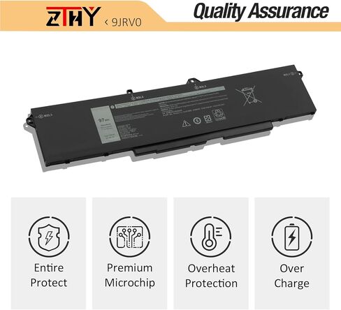 9JRV0 97Wh Laptop Battery Replacement for Dell Latitude 5521 5531 Precision 3561 3571 3581 3591 Alienware m17 R5 AMD/ Alienware m18 R1 R2/ Alienware m18 R1 AMD Series 0P3TJ 05RGW 53XP7 11.4V 8071mAh in Saudi Arabia