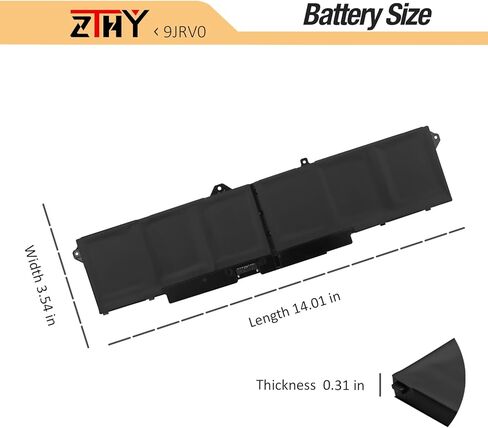 9JRV0 97Wh Laptop Battery Replacement for Dell Latitude 5521 5531 Precision 3561 3571 3581 3591 Alienware m17 R5 AMD/ Alienware m18 R1 R2/ Alienware m18 R1 AMD Series 0P3TJ 05RGW 53XP7 11.4V 8071mAh in Saudi Arabia