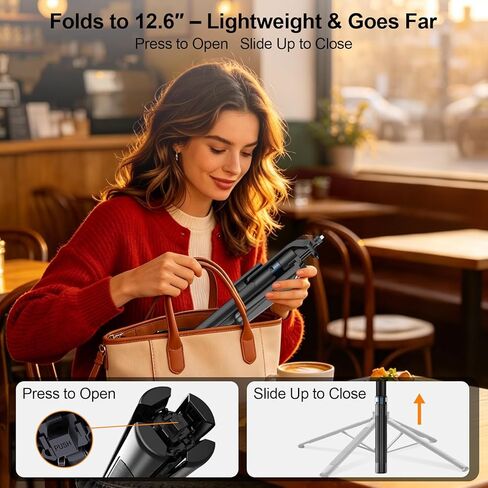 Content Creator Essentials Vlogging Kit for iPhone, 71" Tripod for iPhone Video Recording with Light, Wireless Microphones, Remote, Selfie Stick Phone Stand for TikTok, YouTube in Saudi Arabia