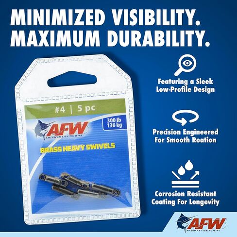 Heavy-Duty Strength – Built for Extreme Conditions, These Brass swivels Offer Superior Durability and high Break Strengths up to 1,100 lbs, Ideal for Big Game Fishing and Tough Applications in Kuwait