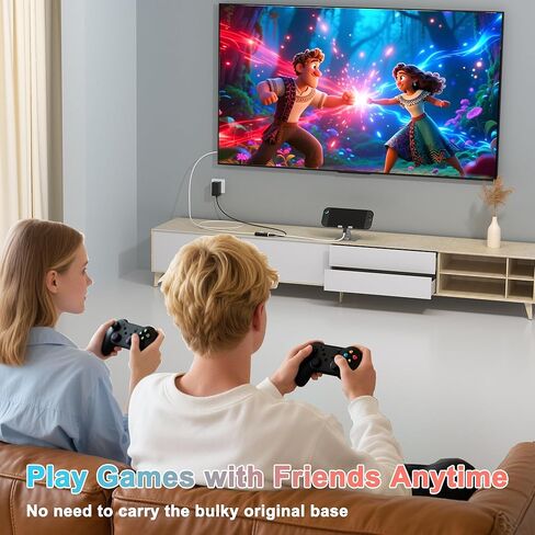 Switch 2 Dock, 4K@60HZ 6ft, USB C to HDMI Replacement Cable for Nintendo 2 Dock, Portable Travel TV Base Adapter ＆ Travel NS 2 Docking Station Cord Compatible with Nintendo OLED in Kuwait