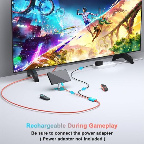 Switch 2 Dock, 4K@60HZ 6ft, USB C to HDMI Replacement Cable for Nintendo 2 Dock, Portable Travel TV Base Adapter ＆ Travel NS 2 Docking Station Cord Compatible with Nintendo OLED in Kuwait