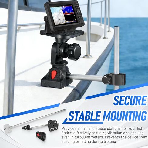 Replace Part for 3006.8649 Portable Rod Fish Finder Mount Holder, Adjustable Bracket with Transducer Mount, Compatible with Garmin, Lowrance, Humminbird,and More,Quick-Release Design for Boat in Saudi Arabia