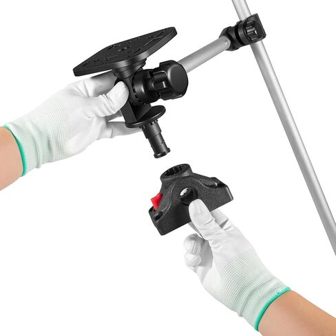 Replace Part for 3006.8649 Portable Rod Fish Finder Mount Holder, Adjustable Bracket with Transducer Mount, Compatible with Garmin, Lowrance, Humminbird,and More,Quick-Release Design for Boat in Saudi Arabia