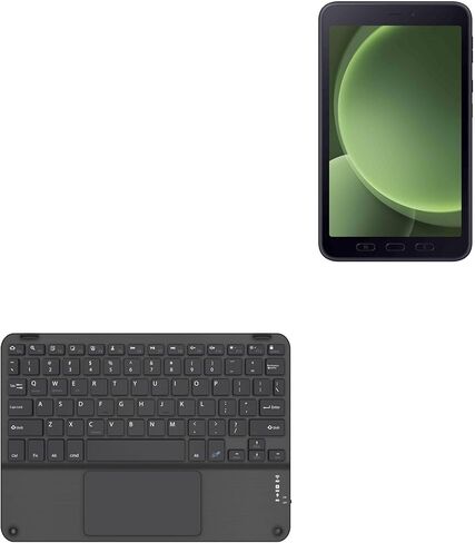 BoxWave Keyboard Compatible with Samsung Galaxy Tab Active5 - SlimKeys Bluetooth Keyboard with Trackpad, Portable Slim TouchPad - Jet Black in Saudi Arabia
