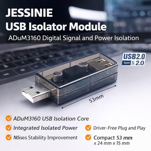 وحدة عازل USB، ADuM3160 للإشارة الرقمية وعزل الطاقة، USB 2.0 بسرعة كاملة 12 ميجابت في الثانية in Kuwait