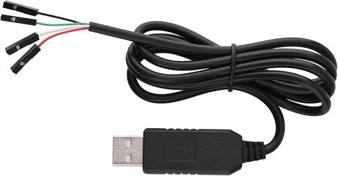USB to TTL Serial Adapter Cable, PL2303HX Chip, 95cm Length, Color Coded Wires, for STC Download and Programming in Saudi Arabia