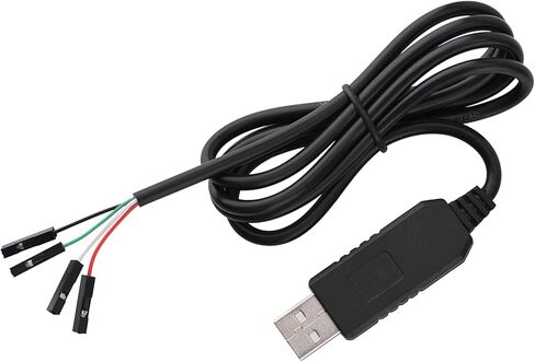 USB to TTL Serial Adapter Cable, PL2303HX Chip, 95cm Length, Color Coded Wires, for STC Download and Programming in Saudi Arabia