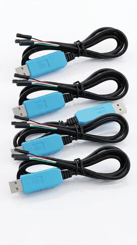 5 قطع PL2303TA USB إلى كابل محول تسلسلي TTL، محول RS232 UART، مخرج 3.3 فولت 5 فولت، 1 متر in Kuwait