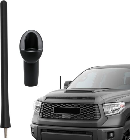 7" Rubber Antenna with Base Compatible with Toyota Tundra 2014-2020，Internal Copper Coil for Enhanced Reception, Car Wash Proof, 7 inches Antenna Mast in Saudi Arabia
