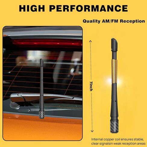 7IN Short Antenna for Jeep Wrangler All Models 2007-2026 & Jeep Gladiator 2020-2026,Truck Antenna for Jeep Wrangler Accessories Flexible Rubber Replacement Antenna(Black, 7 inch) in Saudi Arabia