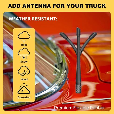 7IN Short Antenna for Jeep Wrangler All Models 2007-2026 & Jeep Gladiator 2020-2026,Truck Antenna for Jeep Wrangler Accessories Flexible Rubber Replacement Antenna(Black, 7 inch) in Saudi Arabia