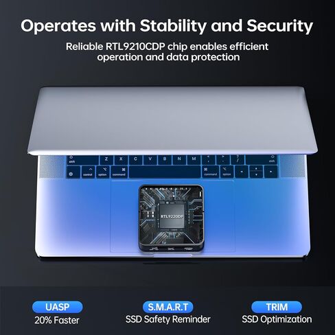 SSK NVMe & SATA SSD Cloner, M.2 Duplicator Dual Bay Dock SSD to USB Adapter, 10Gbps USB3.2 Gen 2 M.2 Docking Station for M Key/B+M Key PCIE3.0/4.0/5.0SSD Reader Supports Offline Clone in Saudi Arabia