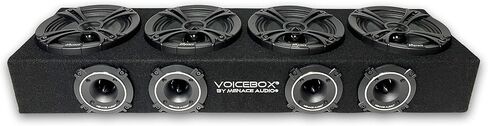 MENACE AUDIO Car Audio Midrange Enclosure 4 x 6.5 2000Watts VOICEBOX (MA-VB6525-4BB) Black in Saudi Arabia