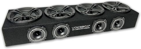 MENACE AUDIO Car Audio Midrange Enclosure 4 x 6.5 2000Watts VOICEBOX (MA-VB6525-4BB) Black in Saudi Arabia
