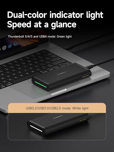 حاوية Hagibis 80 جيجابت في الثانية M.2 NVMe SSD، تبديد حرارة بدون ضوضاء من الألومنيوم والنحاس النقي متوافق مع Thunderbolt 5/4/3/USB4 V2.0 SSD خارجي يصل إلى 8 تيرابايت لمحركات أقراص NVMe 2230/2242/2260/2280 SSD in Saudi Arabia