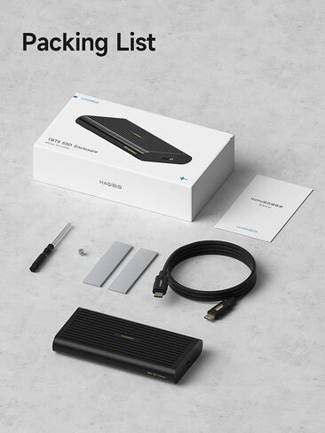 حاوية Hagibis 80 جيجابت في الثانية M.2 NVMe SSD، تبديد حرارة بدون ضوضاء من الألومنيوم والنحاس النقي متوافق مع Thunderbolt 5/4/3/USB4 V2.0 SSD خارجي يصل إلى 8 تيرابايت لمحركات أقراص NVMe 2230/2242/2260/2280 SSD in Saudi Arabia