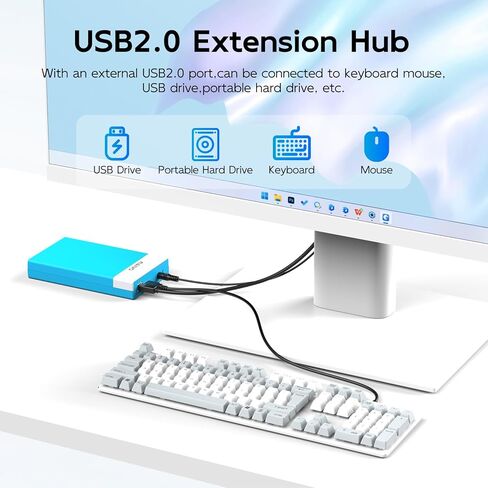 MAIWO USB 3.0 External Hard Drive Enclosure for 3.5/2.5 Inch SATA HDD/SSD, with 1X USB2.0 Hub & 12V/2A Power Supply, Supports UASP Acceleration, Tool-Free, Compatible with WD Seagate Samsung PS4 Xbox in Saudi Arabia