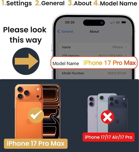 حافظة SSLOTSCASE لهاتف iPhone 17 Pro Max مع واقي شاشة للخصوصية 2X، وحامل بطاقة الائتمان وغطاء عدسة منزلق ومسند ومسند، غطاء هاتف متين من الدرجة العسكرية لهاتف iPhone 17 Pro Max، برتقالي in Kuwait