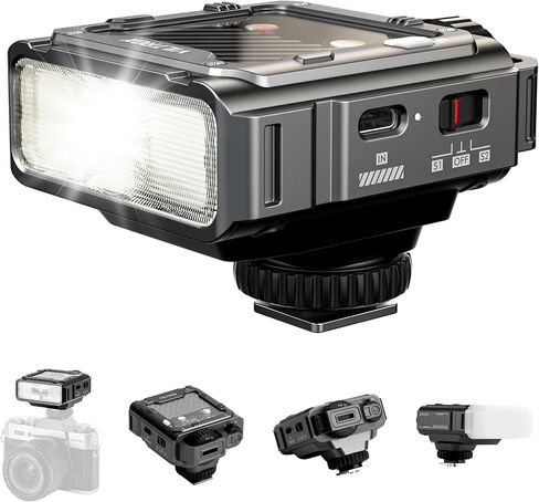 VILTROX Spark Z3 TTL Camera Flash for Sony, GN16 6500K On-Camera Flash Speedlite with 7 Power Levels, 650 Full-Power Flashes, 1s Recycle, 26Ws Output, 3.7V/1800mAh Li-ion Battery, Softbox (Gray) in Saudi Arabia