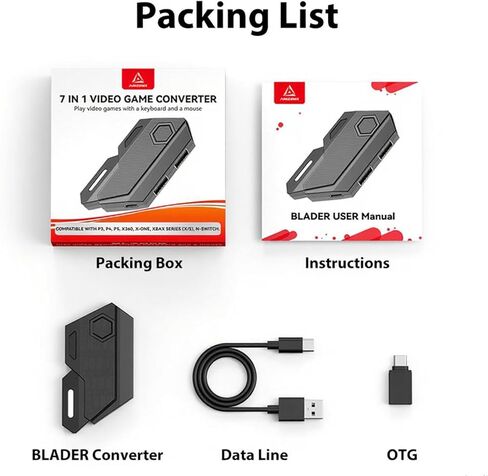 Keyboard and Mouse Adapter for Nintendo Switch/PS4/PS3/Xbox One/Xbox 360 Console Converter - Custom Key Mapping, Plug and Play in Saudi Arabia
