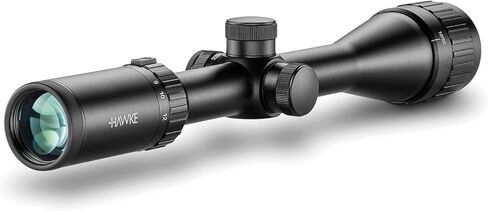 HAWKE Vantage IR 4-12x40 AO IR Riflescope، 1 بوصة، Rimfire .22WMR مع حلقات نطاق ويفر متوسطة الحجم 1 بوصة (14242+22113) in Saudi Arabia