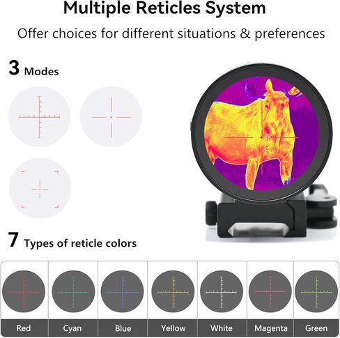 Thermal Imaging Monocular Scope 9mm Lens, 320×256 IR Thermal Night Vision, Handheld & Rifle Mounted Dual-Use, 50Hz Refresh Rate, Quick Detach Picatinny Mount for Hunting & Outdoor Observation in Saudi Arabia