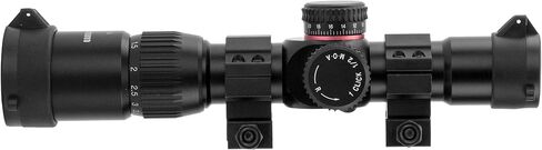 Monstrum G2 1-4x24 نطاق البندقية FFP للمستوى البؤري الأول مع شبكاني BDC المضيء | أسود in Saudi Arabia