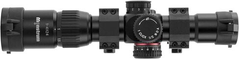 Monstrum G2 1-4x24 نطاق البندقية FFP للمستوى البؤري الأول مع شبكاني BDC المضيء | أسود in Saudi Arabia