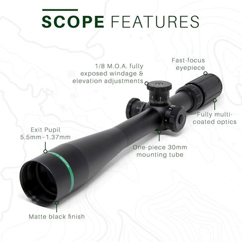 Mueller Optics, 8-32x44 Side Focus Rifle Scopes - Eye Relief 4" - Length 16.25" - Tube Size 30mm - Waterproof and Fog-Proof in Saudi Arabia
