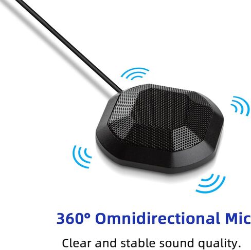 Brrnoo Pc Microphone, USB Microphone with Computer 360° Omnidirectional Sensitivity Desktop USB Mic for Laptop (Plug) in Saudi Arabia