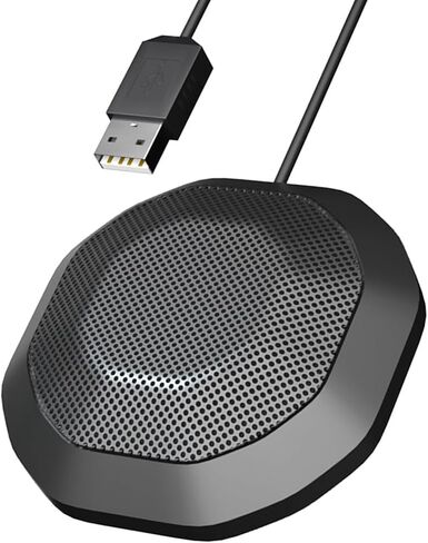 Brrnoo Pc Microphone, USB Microphone with Computer 360° Omnidirectional Sensitivity Desktop USB Mic for Laptop (Plug) in Saudi Arabia