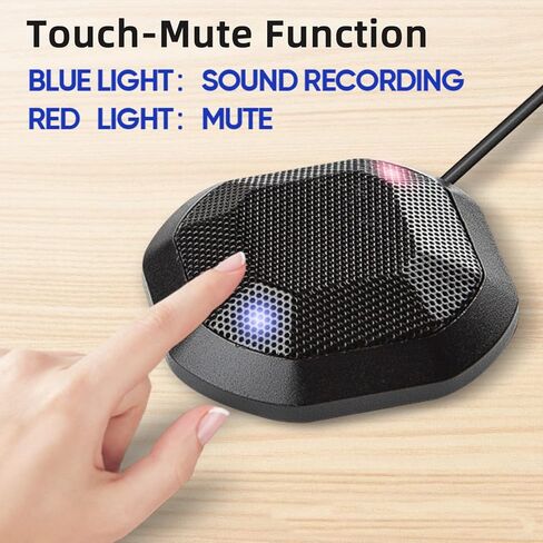 Brrnoo Pc Microphone, USB Microphone with Computer 360° Omnidirectional Sensitivity Desktop USB Mic for Laptop (Plug) in Saudi Arabia