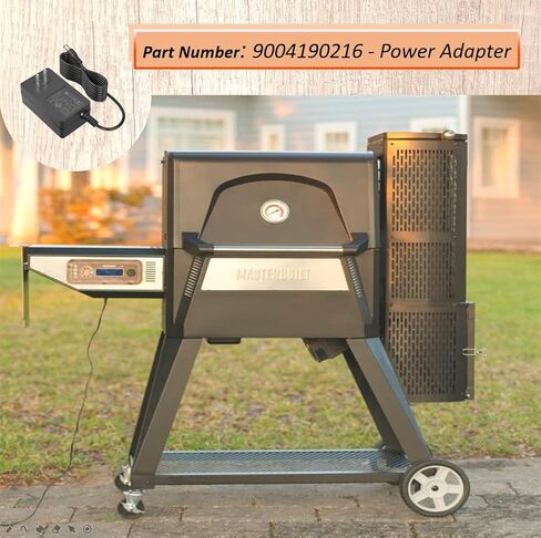 9004190216 - محول الطاقة لسلسلة الجاذبية Masterbuilt 560/800/1050 XL شواية الفحم الرقمية والمدخن، مزود طاقة سلسلة الجاذبية مع سلك طويل 15 قدمًا in Kuwait